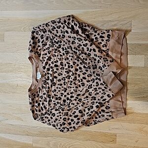 Jcrew cheeta print sweatshirt
